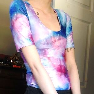 BlackMilk Galaxy Dreams 3/4 Sleeve Shirt
